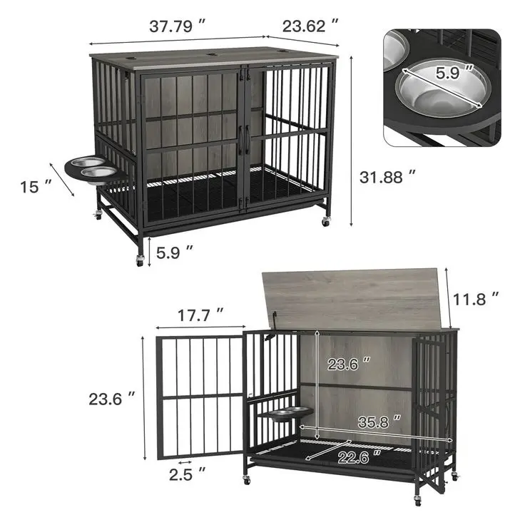 Modern Kennel Dogs room up to 80 LB - Overstock - 40705832.webp