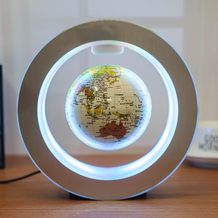 LED-Weltkarte schwebender Globus