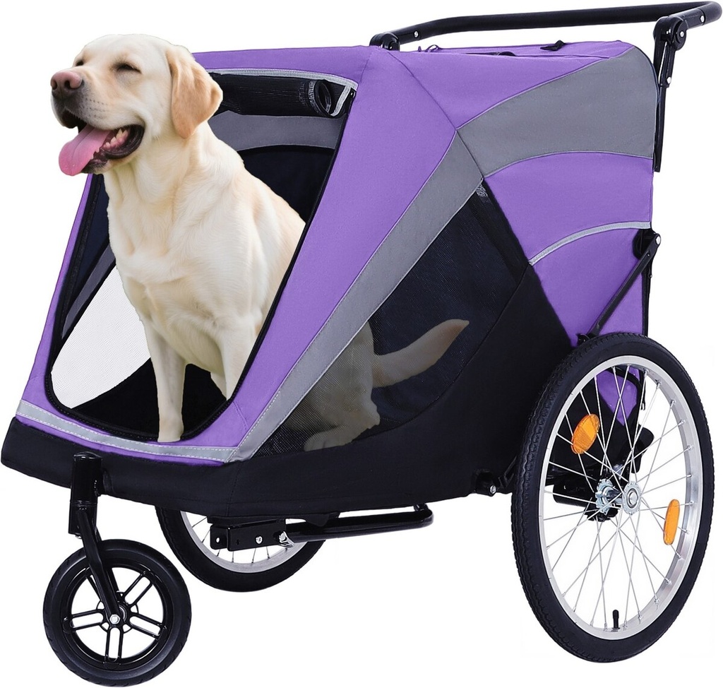 Reboque de Bicicleta 2-em-1 & Carrinho de Empurrar para Animais de Estimação