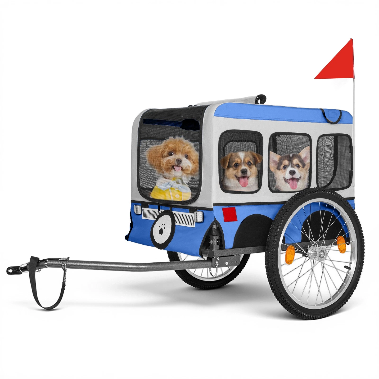 Remorque de vélo pliable grande pour chiens