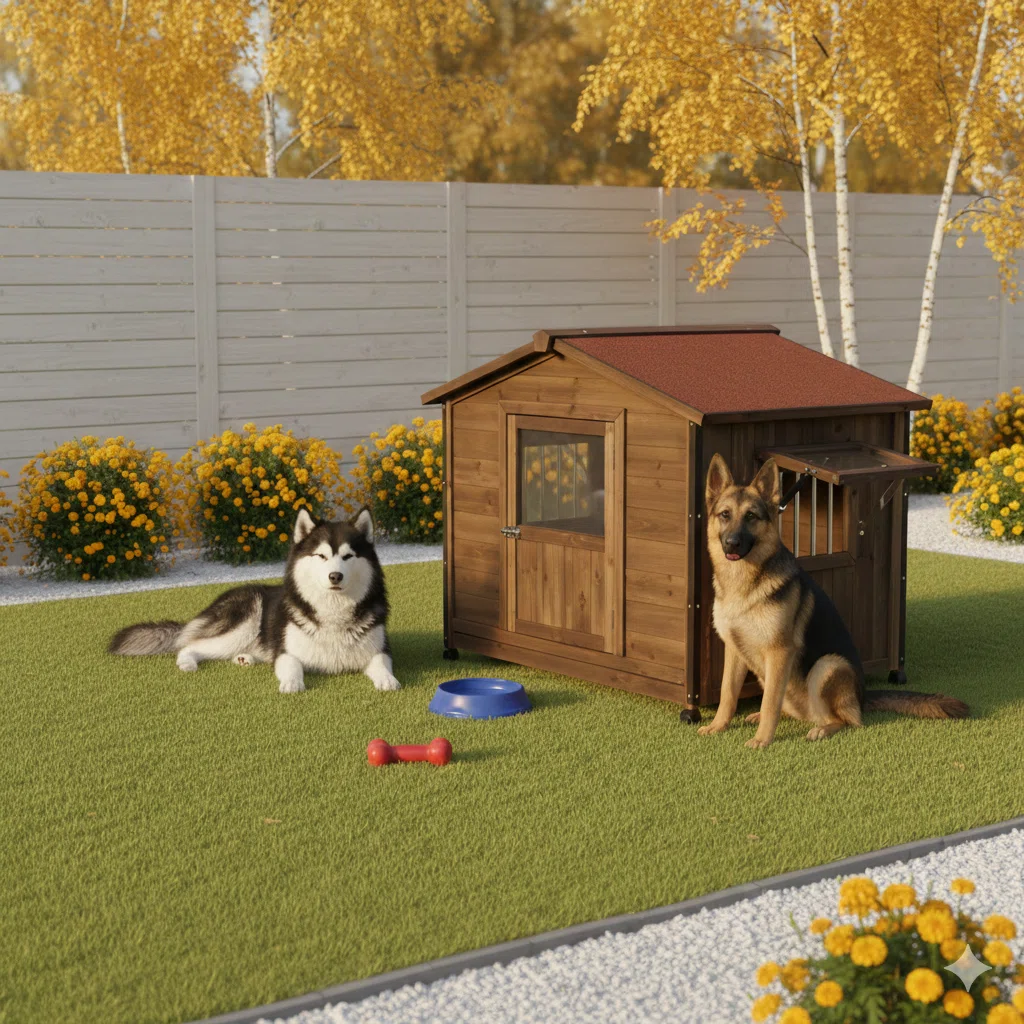 Outdoor Große Holzhütte Stil Holz Hundehütte